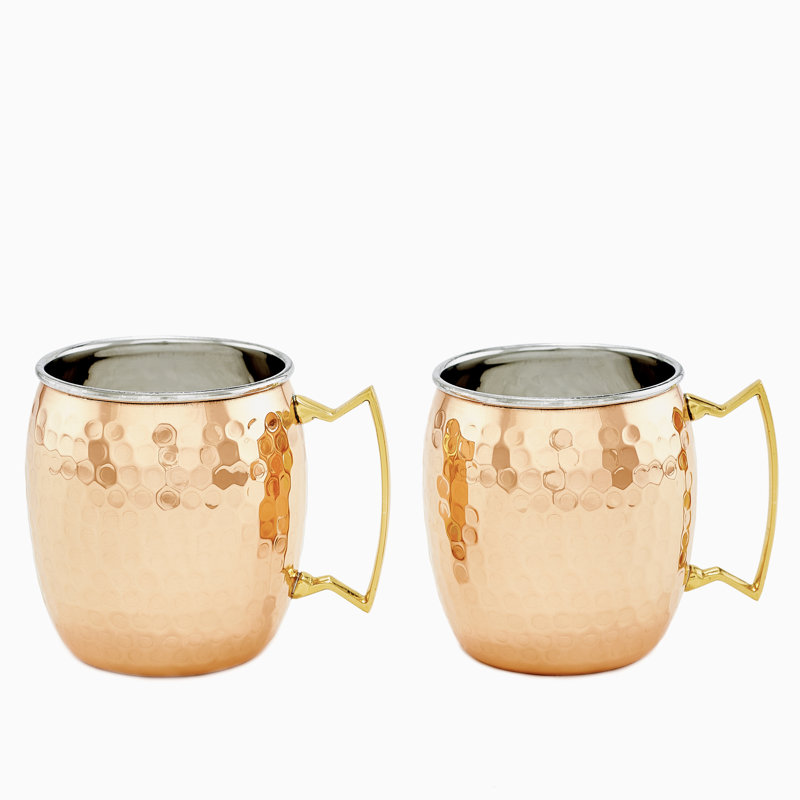 Joss & Main Verre à Moscow Mule en cuivre / acier inoxydable de 16 oz